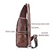 QUORA Men Genuine Leather Business Casual Brown Black Shoulder Crossbody Bag as