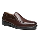 La Milano Wide Width Mens Geniune Leather Moc Toe Slip On Dress Shoe In EEE Width