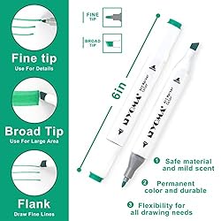 Y YOMA 120 Colors Alcohol Markers Dual Tip Markers