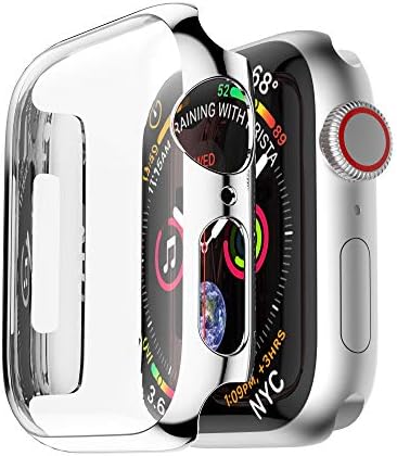 Foxroar Compatible with Apple Watch Series 4 Clear Screen Protector Case๏ผiwatch Cover All-around Transparent Protective Case Thin Cover Protector Case Cover for iwatch 4 40/44mm