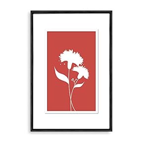 Framed Canvas Wall Art Abstract Flower Canvas Prints Home Artwork Decoration for Living Room,Bedroom - 16x24 inches