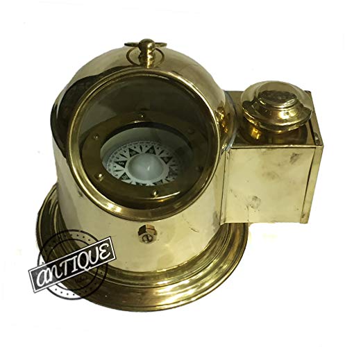 Nautical Ship/Boat Oil Lamp Floating Dial Binnacle Gimbled Compass Collectible Dunkirk War Marine Instruments