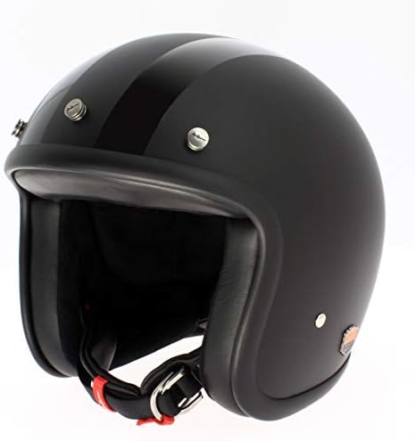 Airborn Jet Steve ab 43 Motorcycle Helmet Matt/Bdes/Shiny Black Size S