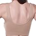 Vermilion Bird Women's 3 Pack Seamless Comfortable Sports Bra with Removable Pads XXL/Shirt Size 16,18 Black &White &Nude