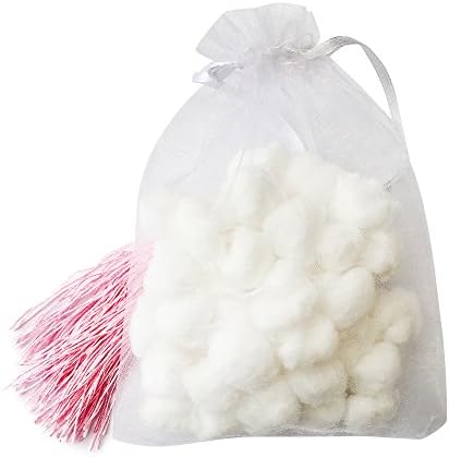 100% Natural Cotton Ball, Soft, Ultra-Thin, Strong adsorption, no Chemicals, Environmentally Friendly Holiday Essentials (Gift Bags can be reused)