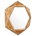 Amazon Brand – Rivet Modern Hexagon Wood Frame Hanging Wall Mirror, 30 Inch Height, Natural