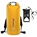Dry Bag Pro-Waterproof Phone Dry Sack long adjustable Shoulder Strap,Perfect For Kayaking,Boating,Canoeing,Fishing,Rafting,Swimming,Camping,Snowboarding (Yellow, 10L)