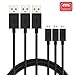 Motorola Essentials [3-Pack] Micro-USB Data/Charging Cable Droid Turbo, Moto G3, G4, G5 Plus, G5S, G5S Plus, G6 Play [NOT G6 or G6 Plus] (Retail Box), 3.3 Foot, Black