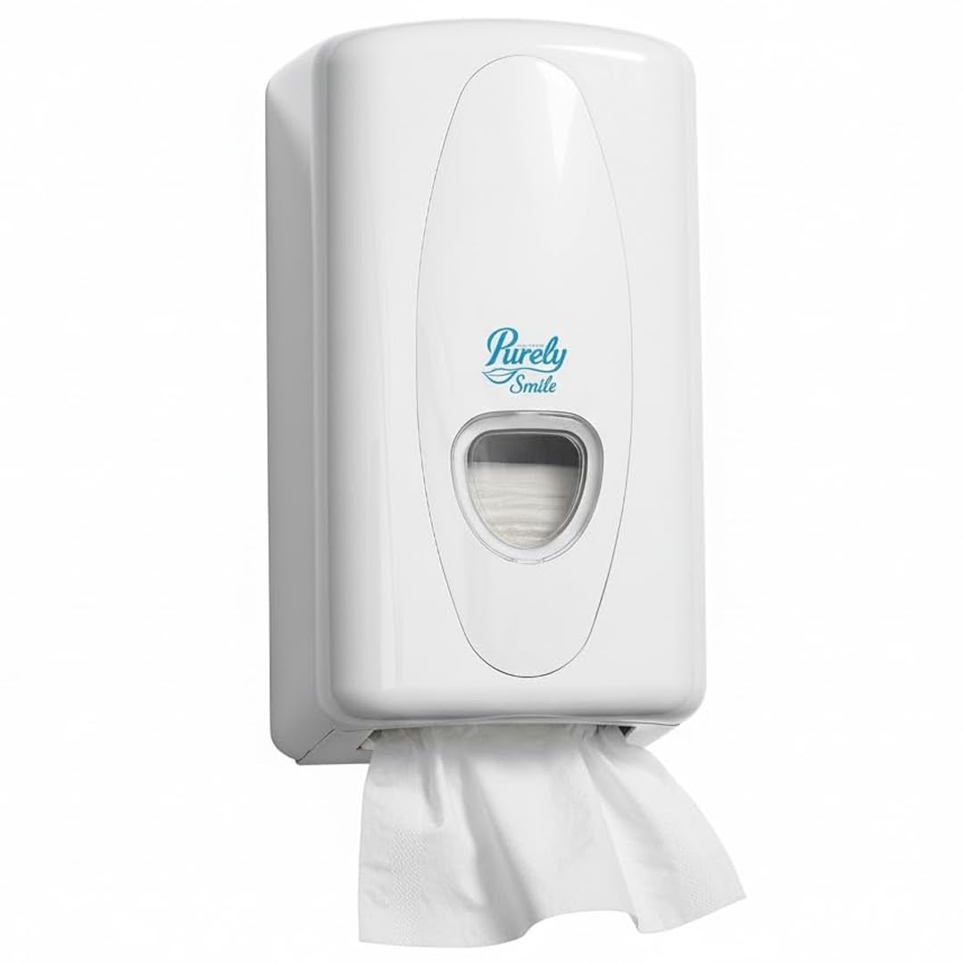 Blake & White Purely Smile Bulk Pack Toilet Tissue Dispenser White
