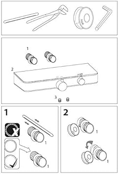 SCHÜTTE 60536 Thermostat-Duscharmatur OCEAN Anthrazit Badarmatur mit