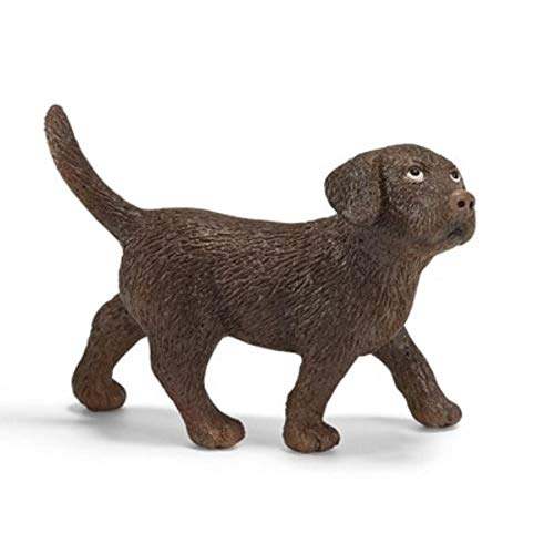 PomPomHome Original Genuine Wild Life Zoo Jungle Farm Animals Model Series 2 Rooster Goat Duck Otter Kids Educational Toy for Children Gift (Labrador Cub)