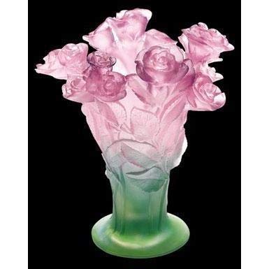 Amazon Com Daum Crystal Roses Vase 02570 Home Kitchen