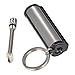 Honest Safety Stylish Luxurious Wind Proof Permanent Match Striker Cigarette Lighter with Key Chain - Silver