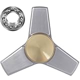 Metal Fidget Spinner Toy Prime - Quiet Tri Figit Spinner - Quality R188 High Speed Bearings – Cool Fidget Spinner Prime - Stress Relief ADHD Fidget Toys - Silver and Gold Nomad Pro Q1 Hand Spinner