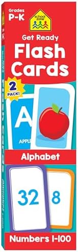 School Zone Preschool 4-Pack Flash Cards: 224 Cards, Pre-K, Colors
