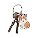 Feb.7 Welsh Corgi Dog Keychain - Corgi Keyring & Bag Charm - Dog Tag Gift (Silver)