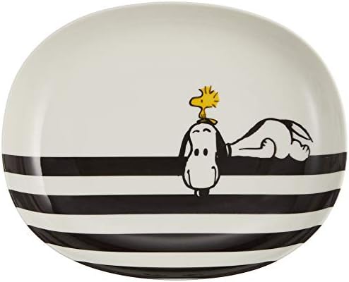 Peanuts ピーナッツ スヌーピー モノトーン ご注文で当日配送 オーバル 皿 ストライプ柄 Sn30 1 324 ボウル
