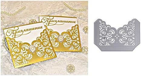 UanBO9wykh Cutting Die (●_●), 1Pc Hollow Lace Frame Cutting Die Stencil DIY Scrapbook Embossing Card Decor for Paper Card Embossing Album Card Stock DIY Craft