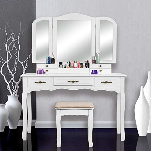 Generic Vanity Tableirrors Stool Mirrors Dressing Table With And
