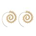 UNKE Round Swirl Maze Spiral Threader Earrings Jagged Circles Earrings