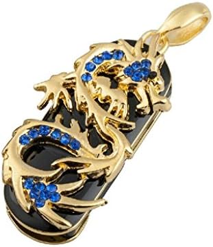MEEKO High-speed Novelty Chinese Dragon 16GB USB 2.0 Flash Drive with Necklace Metal-body Pen drive Memory stick Blue