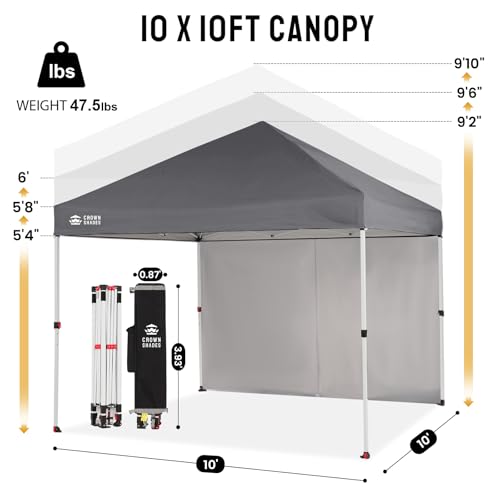 CROWN SHADES 10x10 Commercial Pop Up Canopy Tent Review: Portable Shelter with Sidewalls image 29