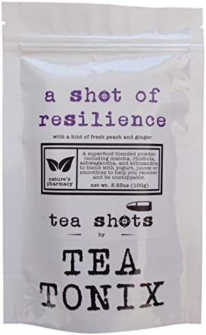 A SHOT OF RESILIENCE Superfood Powdered TEA SHOT Supplement with Matcha Green Tea, Ashwagandha, Rhodiola, Shizandra and Ginger to Help the Body Adapt and Recover - 100g