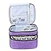 LUXJA Nail Polish Carrying Case - Holds 20 Bottles (15ml - 0.5 fl.oz), Double-layer Organizer for Nail Polish and Manicure Set, Purple