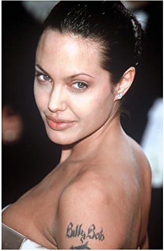 Angelina Jolie Turned Wearing Silver Strapless Dress Showing