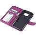 Galaxy S7 Case, Abacus24-7 Samsung Galaxy S7 Wallet Case, Leather Flip Cover and Stand for Samsung S7 Phone, Purple