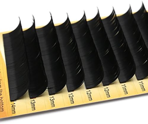 14 Lines Per Tray 0.20 Thickness C Curl Handmade Silk Faux Mink Eyelash Extension 14 Rows 8-14MM Mixed Length Individual Lash Semi-permannent Eyelash Application for Salon Use