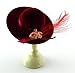 Melody Jane Dolls Houses Red Lady's Hat with Feather Miniature Milliner Shop Accessory