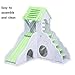 kathson Hamster House Hideout Hideaway Exercise Toys for Rat，Dwarf Hamster Mouse Small Animal Kingdom,Durable Odorless Wooden Deluxe 2-Story Hut(Green)