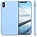 kwmobile Case Compatible with Apple iPhone Xs Max Case - TPU Silicone Phone Cover with Soft Finish - Light Blue