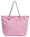 Leisureland Large Beach Tote Bag, Top Zipper Boat Bag (Flamingo)