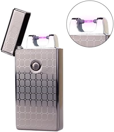 Rayhome Windproof Cross Arc Lighter, USB Rechargeable, Flameless Electronic Pulse Arc Cigarette Lighter