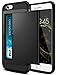 SAMONPOW Wallet Cover for iPhone 6 iPhone 6s Case Card Holder Protective Hard PC TPU Inner Rubber Back Cover for iPhone 6 iPhone 6s 4.7 inch Black