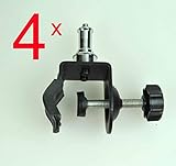 Studio-98 Four (4) Metal C Clamp (or G Clamp) Grips with 5/8 Inch Stud Spigot and 1/4