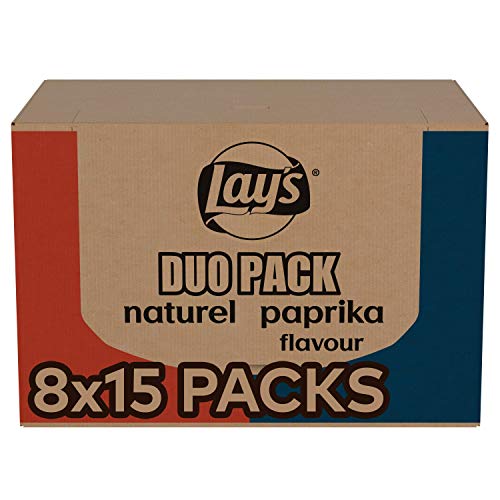 Lay's Duopack Naturel & Paprika Chips, Doos 8 stuks x 412,5 g - Afbeelding 5
