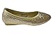 Glitter 02 Little Girls Ballet Ballerina Flats Gold