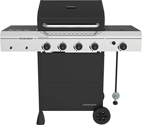 Megamaster 720-0804H 4 Grill with Aspect Burner, Black/Silver