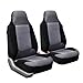 FH Group Premium Fabric Front Set Car Seat Covers (Gray) – Universal Fit for Cars, Trucks & SUVS