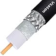 AT&T DIRECTV Approved 3GHz RG-6 Coaxial Cable, Single Solid Copper Core, Black PVC CL2 Jacket, 1000' Reel (CR01BSR0-05))