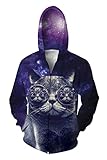 R-deer Unisex 3d Printed Long Sleeve Zip Up Sweatshirt Hoodies Jacket