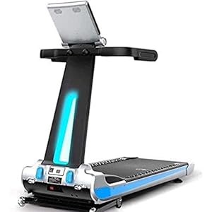 JGWHW Treadmill Weight Loss Mute Shock-absorbing Indoor Electric Mini Smart Folding Treadmill Treadmill,Blue screen, Home Fitness Equipment