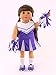 Purple and White Doll Cheerleader Cheerleading Outfit Uniform | Fits 18