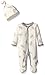 Burt's Bees Baby Organic Bee Snap Front Coverall and Hat Set