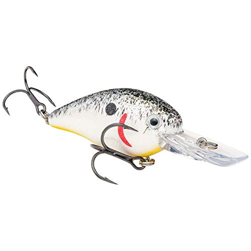 Strike King KVD 1,5 Deep Diver Crankbait Köder, Süßwasserwasser, 5,4 cm Länge, 1,5 g, Deep Diving, Pearl/Blk Splater Char, 1 Stück