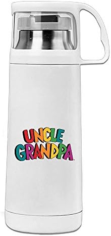 Karen Garden Uncle And Grandpa Stainless Steel Vacuum Insulated Water Bottle Leak Proof Handled Mug White,12oz