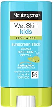 Neutrogena Wet Skin Kids Water Resistant Sunscreen Stick, Kids Sunscreen for Face and Body, Broad Spectrum SPF